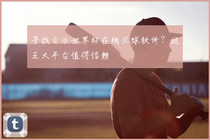 寻找合法世界杯在线买球软件？这五大平台值得信赖